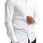 Elegant White Cotton Martini Dress Shirt
