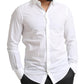 Elegant White Cotton Martini Dress Shirt