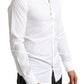 Elegant Slim Fit White Cotton Dress Shirt