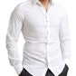 Elegant Slim Fit White Cotton Dress Shirt