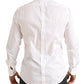 Elegant White Slim Fit Cotton Dress Shirt