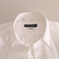 Elegant White Slim Fit Cotton Dress Shirt