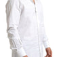 Elegant White Cotton Dress Shirt
