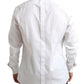 Elegant White Cotton Dress Shirt