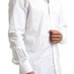Elegant White Cotton Dress Shirt