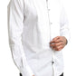 Elegant White Cotton Dress Shirt for Men