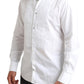 Elegant White Cotton Dress Shirt for Men