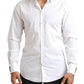 Italian Elegance Slim Fit White Cotton Shirt