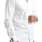 Italian Elegance Slim Fit White Cotton Shirt
