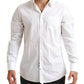 Elegant White Cotton Dress Shirt