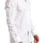 Elegant White Cotton Dress Shirt