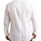 Elegant White Cotton Dress Shirt