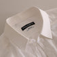 Elegant White Cotton Dress Shirt
