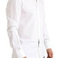 Opulent White Cotton Dress Shirt