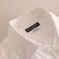 Opulent White Cotton Dress Shirt
