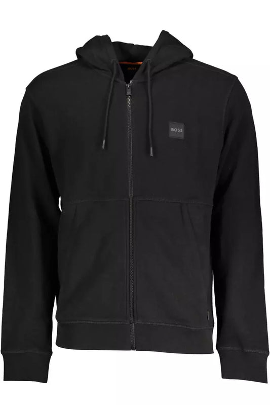 Black Cotton Men Sweater