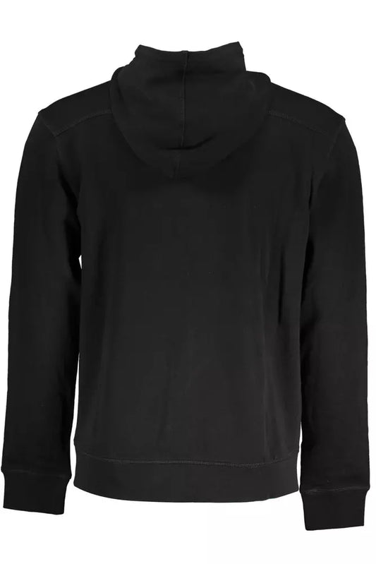 Black Cotton Men Sweater