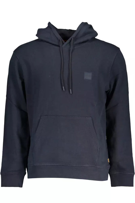 Blue Cotton Men Sweater