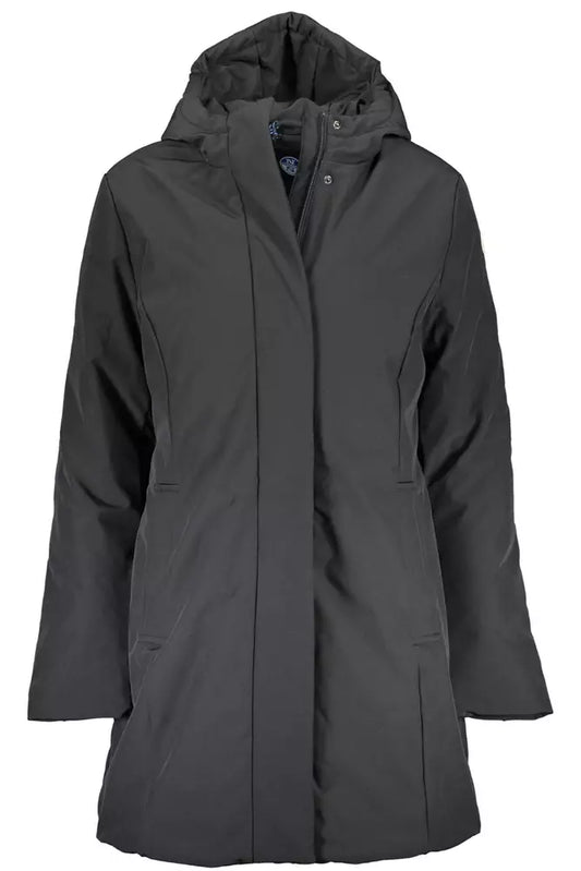Black Polyester Women Jacket