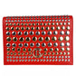 Studded Calfskin Shoulder Bag - Ravishing Red