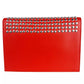 Studded Calfskin Shoulder Bag - Ravishing Red