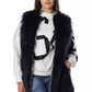Chic Faux Fur Zip Vest In Elegant Black