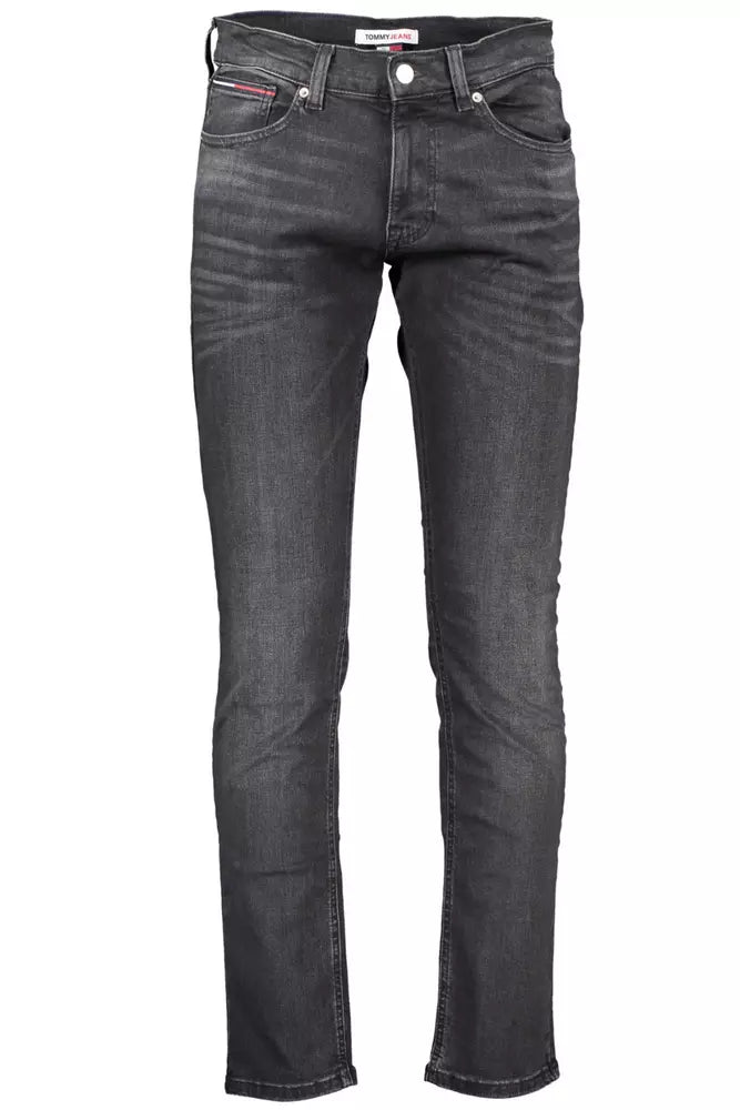 Black Cotton Men Jeans