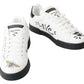 Elegant Portofino Low Top Sneakers - Pristine White