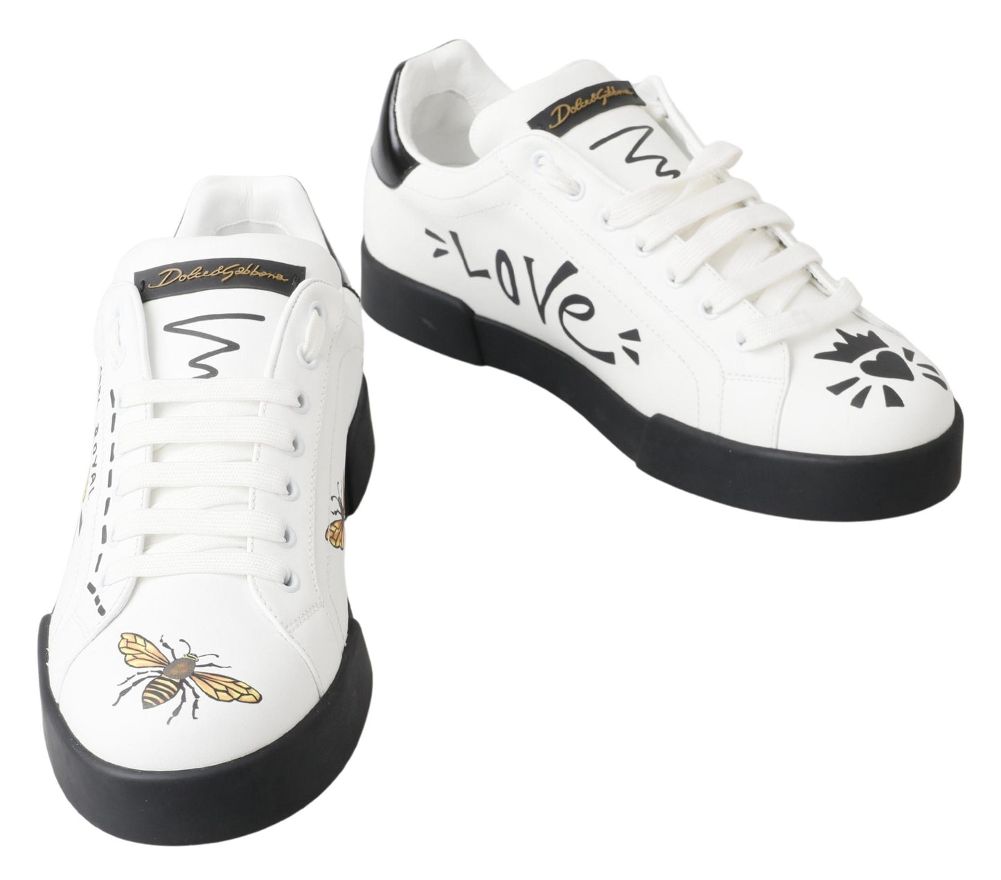 Elegant Portofino Low Top Sneakers - Pristine White