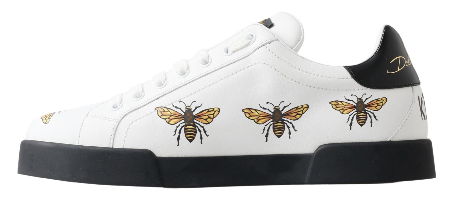 Elegant Portofino Low Top Sneakers - Pristine White