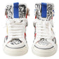 Exquisite High Top Leather Sneakers - Men's Fashion