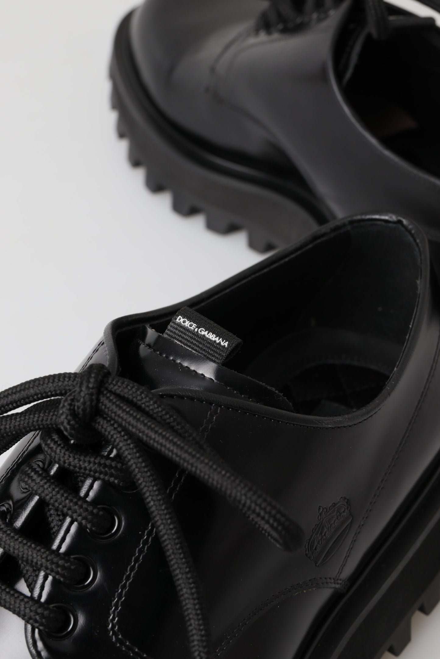 Elegant Black Leather Derby Shoes