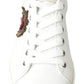 Elegant White Leather Low-Top Sneakers