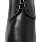 Elegant Black Leather Derby Dress Shoes