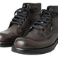 Elegant Leather Lace-Up Boots for Men