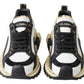 Super King Low Top Sneakers - White, Black & Gold