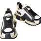 Super King Low Top Sneakers - White, Black & Gold