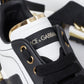 Super King Low Top Sneakers - White, Black & Gold