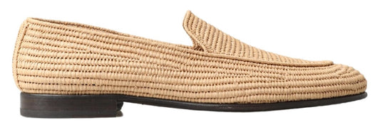 Elegant Beige Loafer Shoes - Slip On Sophistication
