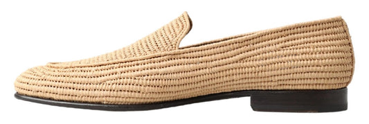 Elegant Beige Loafer Shoes - Slip On Sophistication