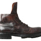 Elegant Combat Leather Boots - Refined Style
