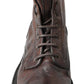 Elegant Combat Leather Boots - Refined Style