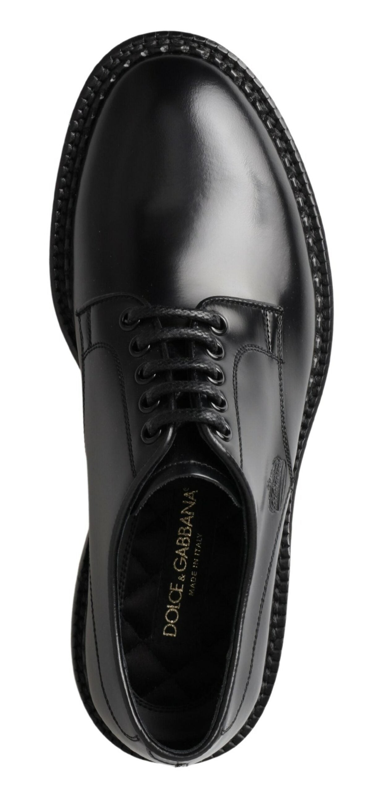 Elegant Black Leather Derby Shoes