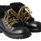 Elegant Shearling Style Men's Leather Boots