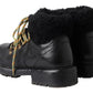 Elegant Shearling Style Men's Leather Boots