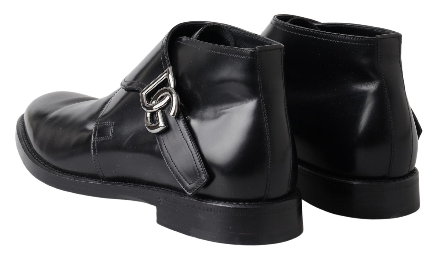 Elegant Leather Monk Strap Dress Shoes