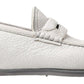 Elegant Light Grey Leather Loafers