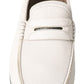 Elegant Light Grey Leather Loafers
