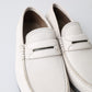Elegant Light Grey Leather Loafers
