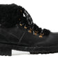 Elegant Shearling Style Men's Leather Boots